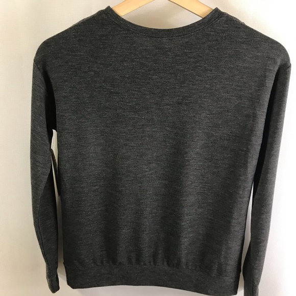 long sleeve Top with ruffle charcoal size 14 girls size 14 brand new - Picture 4 of 7